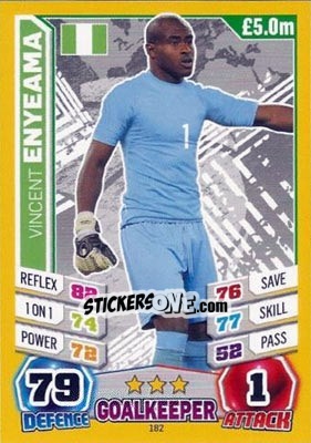 Figurina Vincent Enyeama - Match Attax England 2014 - Topps