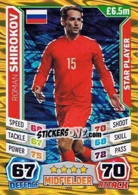 Cromo Roman Shirokov - Match Attax England 2014 - Topps