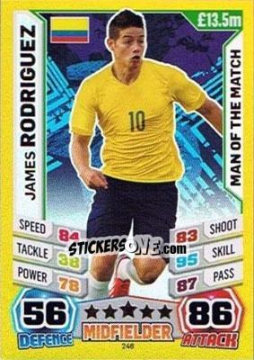 Sticker James Rodriguez - Match Attax England 2014 n. 246 - Topps