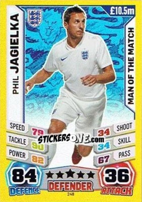 Sticker Phil Jagielka - Match Attax England 2014 n. 248 - Topps