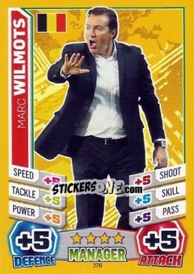 Figurina Marc Wilmots - Match Attax England 2014 - Topps