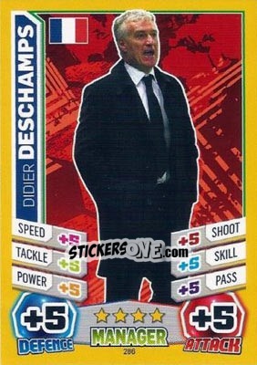 Sticker Didier Deschamps - Match Attax England 2014 n. 286 - Topps