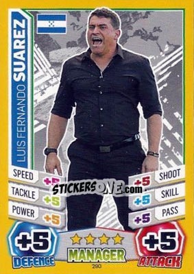 Sticker Luis Fernando Suarez - Match Attax England 2014 n. 290 - Topps