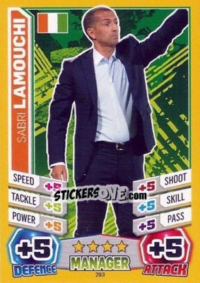 Sticker Sabri Lamouchi - Match Attax England 2014 - Topps