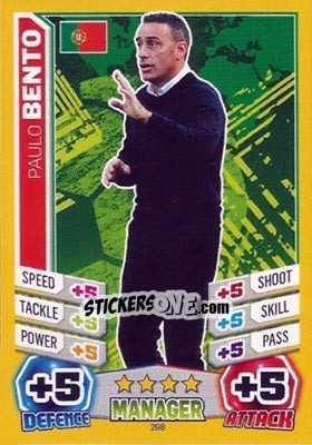 Figurina Paulo Bento - Match Attax England 2014 - Topps