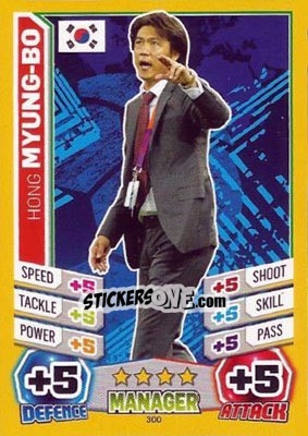 Sticker Hong Myung-Bo - Match Attax England 2014 n. 300 - Topps