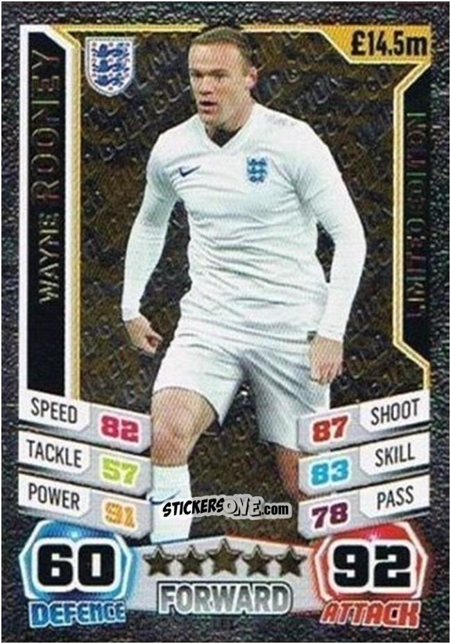 Cromo Wayne Rooney - Match Attax England 2014 n. LE1g - Topps