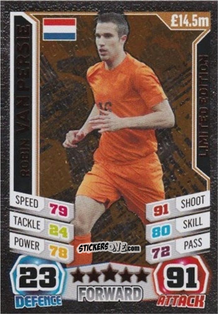 Sticker Robin van Persie - Match Attax England 2014 n. LE4 - Topps