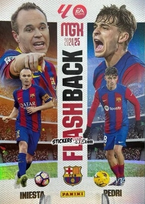 Sticker Iniesta / Pedri - LaLiga 2024-2025. Megacracks
 n. 427 - Panini