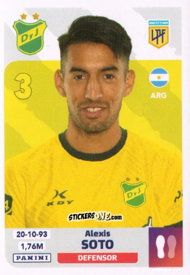 Sticker Alexis Soto - Fútbol Argentino 2024
 n. DYJ3 - Panini