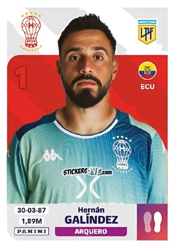 Cromo Hernán Galíndez - Fútbol Argentino 2024 n. HUR2 - Panini