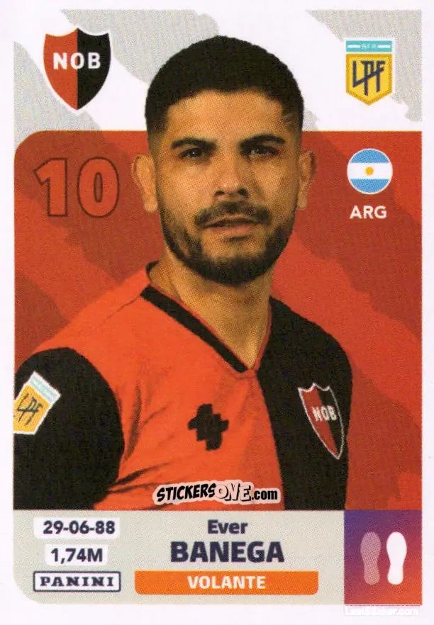 Sticker Éver Banega - Fútbol Argentino 2024
 n. NOB9 - Panini