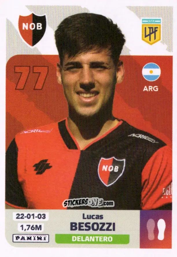 Sticker Lucas Besozzi - Fútbol Argentino 2024
 n. NOB13 - Panini