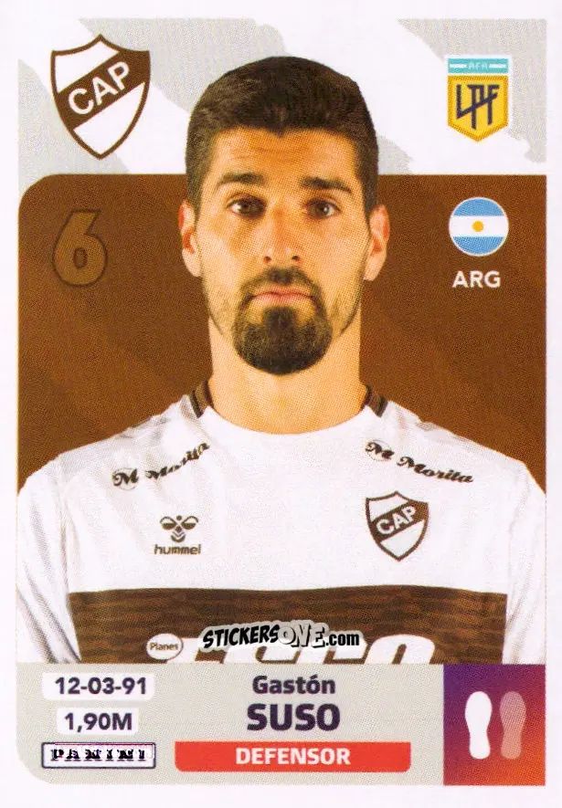 Sticker Gastón Suso - Fútbol Argentino 2024
 n. PLA5 - Panini