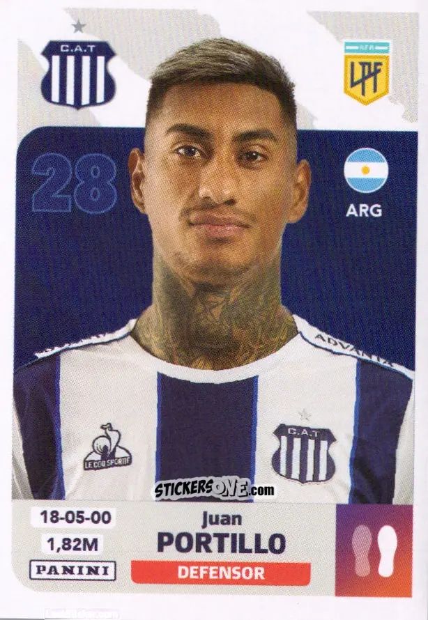 Sticker Juan Carlos Portillo - Fútbol Argentino 2024
 n. TAL5 - Panini