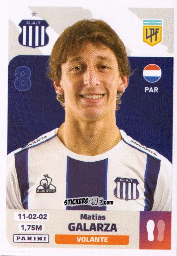 Sticker Matías Galarza Fonda - Fútbol Argentino 2024
 n. TAL11 - Panini