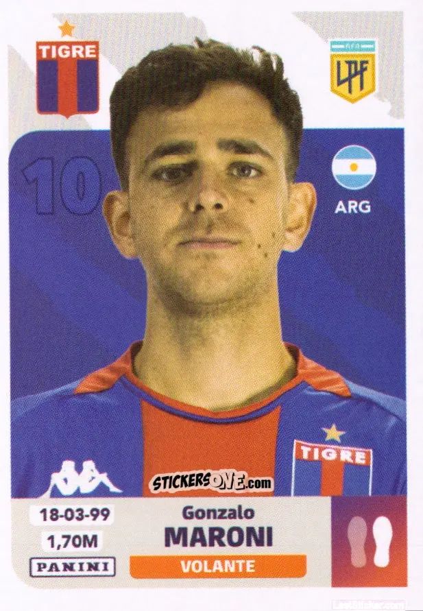 Sticker Gonzalo Maroni - Fútbol Argentino 2024
 n. TIG11 - Panini