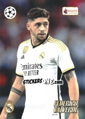 Sticker Federico Valverde - Heritage UEFA Club Competitions 2023-2024
 n. 10 - Topps Merlin
