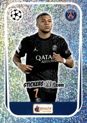 Sticker Kylian Mbappé - Heritage UEFA Club Competitions 2023-2024
 n. 91 - Topps Merlin