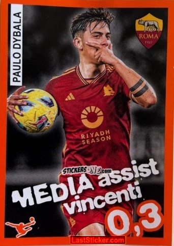Sticker Paulo Dybala - Calciatori 2023-2024 Celebration
 n. 92 - Panini