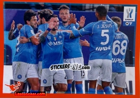 Figurina Super Cup Napoli - Calciatori 2023-2024 Celebration
 n. 142 - Panini