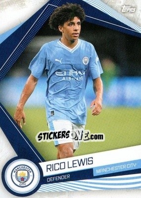 Sticker Rico Lewis - Manchester City 2023-2024
 n. MAN-6 - Topps