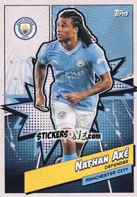 Sticker Nathan Aké - Manchester City 2023-2024
 n. MANH-4 - Topps