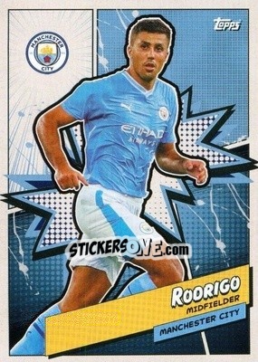 Sticker Rodrigo - Manchester City 2023-2024
 n. MANH-6 - Topps