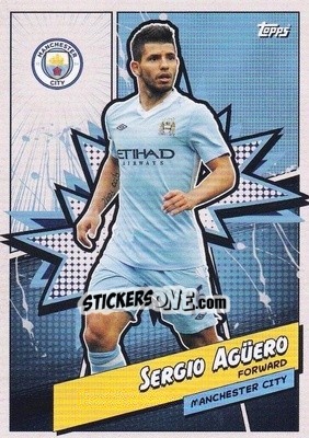 Sticker Sergio Agüero - Manchester City 2023-2024
 n. MANH-11 - Topps