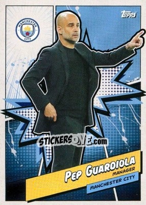 Sticker Pep Guardiola - Manchester City 2023-2024
 n. MANH-12 - Topps