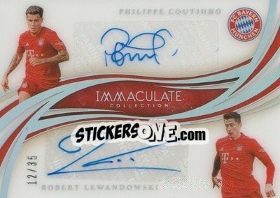 Sticker Philippe Coutinho / Robert Lewandowski - Immaculate Soccer 2020
 n. D-CL - Panini