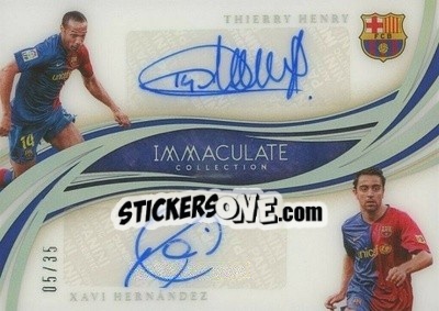 Sticker Thierry Henry / Xavi Hernandez - Immaculate Soccer 2020
 n. D-HH - Panini