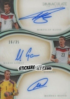 Sticker Miroslav Klose / Mario Gomez / Manuel Neuer - Immaculate Soccer 2020
 n. T-KGN - Panini