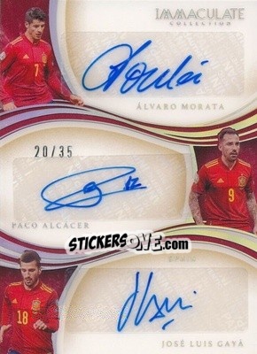Sticker Alvaro Morata / Paco Alcacer / Jose Luis Gaya - Immaculate Soccer 2020
 n. T-MAG - Panini