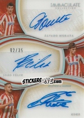 Sticker Alvaro Morata / Joao Felix / Koke - Immaculate Soccer 2020
 n. T-MFK - Panini