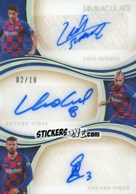 Sticker Luis Suarez / Arturo Vidal / Gerard Pique - Immaculate Soccer 2020
 n. T-SVP - Panini