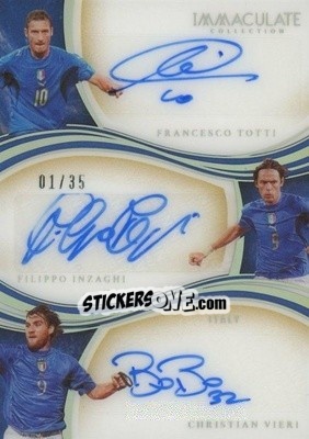 Sticker Francesco Totti / Filippo Inzaghi / Christian Vieri - Immaculate Soccer 2020
 n. T-TIV - Panini