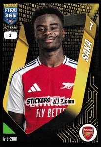 Sticker Bukayo Saka - FIFA 365 2025
 n. 77 - Panini