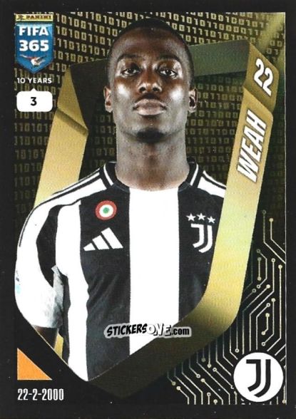Cromo Timothy Weah - FIFA 365 2025
 n. 252 - Panini