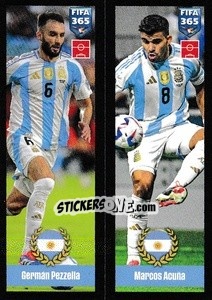 Sticker Germán Pezzella / Marcos Acuña - FIFA 365 2025
 n. 416 - Panini