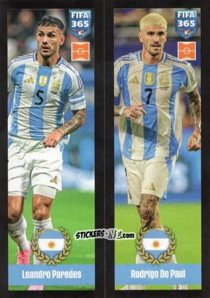 Cromo Leandro Paredes / Rodrigo De Paul - FIFA 365 2025
 n. 419 - Panini