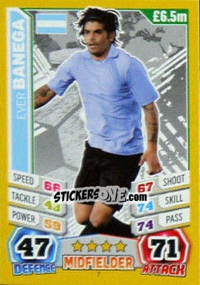 Sticker Ever Banega - Match Attax World Stars 2014 n. 7 - Topps