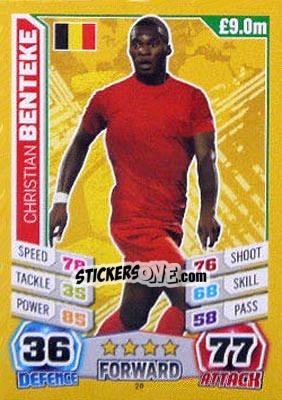 Cromo Christian Benteke - Match Attax World Stars 2014 - Topps