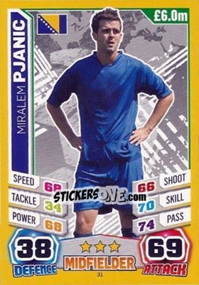 Figurina Miralem Pjanic - Match Attax World Stars 2014 - Topps