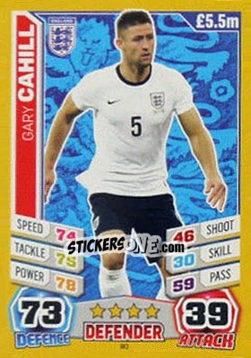 Sticker Gary Cahill - Match Attax World Stars 2014 n. 80 - Topps