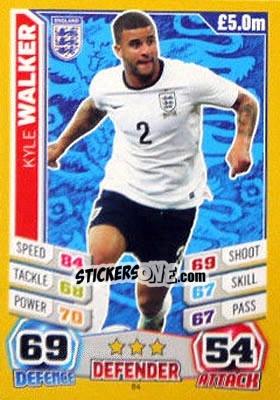Sticker Kyle Walker - Match Attax World Stars 2014 n. 84 - Topps