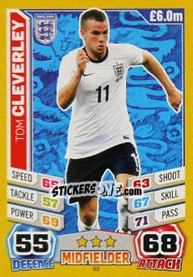 Sticker Tom Cleverley - Match Attax World Stars 2014 - Topps