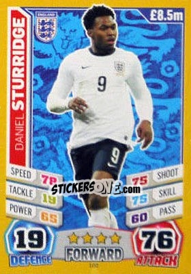 Sticker Daniel Sturridge - Match Attax World Stars 2014 - Topps