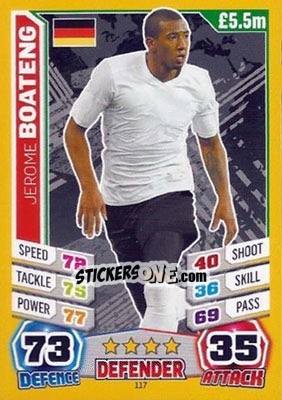 Figurina Jérôme Boateng - Match Attax World Stars 2014 - Topps