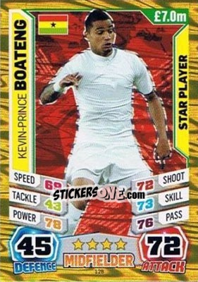 Sticker Kevin-Prince Boateng - Match Attax World Stars 2014 n. 128 - Topps